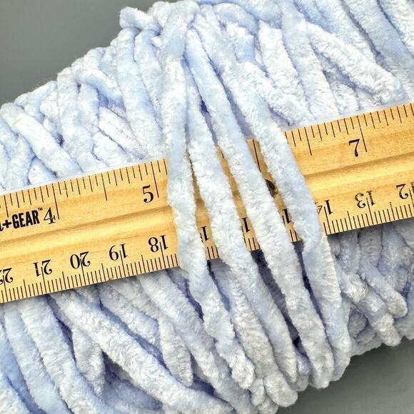Yarn Chunky Chenille Light Blue Cone 1.55lb VTG Spinrite B#122844 Skys The Limit - Picture 4 of 6